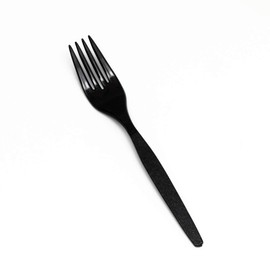 Maryland Plastic Forks (Pack of 50) - Disposable Plastic Flatware, Perfect Party Supplies for Birthday, Baby Shower, Home Use, Dinner & More Events, Black