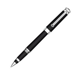 Montegrappa Parola Black Resin with Chrome Trim Rollerball Pen - ISWOTRAB