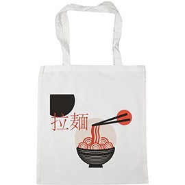 Hippowarehouse ramen Japanese Tote Shopping Gym Beach Bag 42cm x38cm, 10 litres
