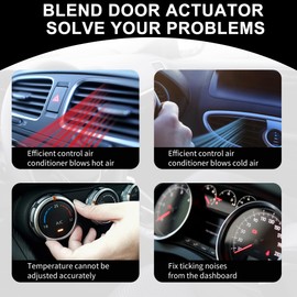 Partuto HVAC Heater Blend Air Door Control Actuator No.7T4Z19E616B - Car Air Door Actuator - for Ford Edge 2007-2014 Plastic Black - 2 Pcs