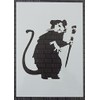 Ideal Stencils Banksy Rat Stencil - Painted Size 11.5x13cm -