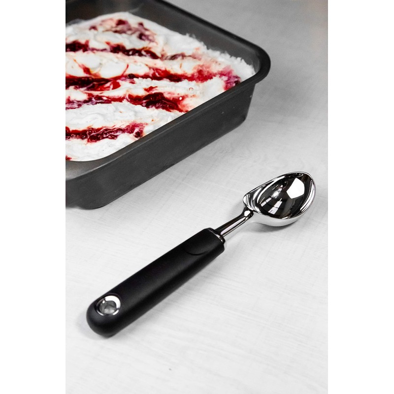 MasterClass Ice Cream Scoop with Soft Grip Handle, Stainless Steel,
