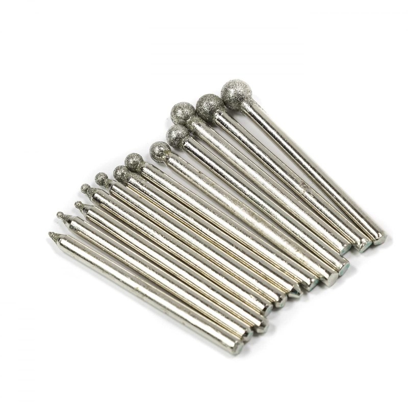 ToolTreaux Diamond Coated Cutting Burrs Set Assorted Rotary Tools 12pc