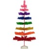 Lee Display 48in Rainbow Layered Tinsel Christmas Tree, 4 Foot