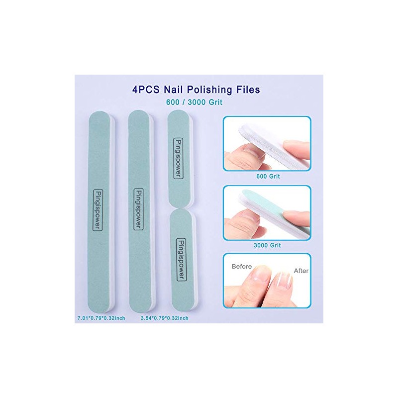 Lima y pulidor de uñas, 20 unidades, kit de herramientas