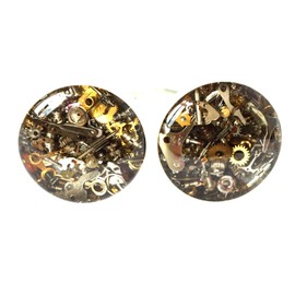 Steampunk Cufflinks, Watch Parts Cufflinks, Watch Movement Cufflinks, Fathers Day Cufflinks