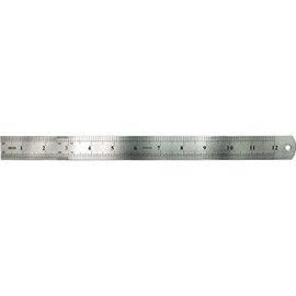 HTS 103R1 12" / 305mm Dual Sided SAE & Metric Stainless Steel Ruler