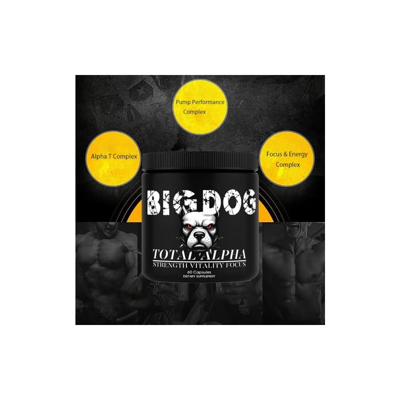 Big Dog 3-in-1 Total Alpha Blend for Men, Non-GMO -