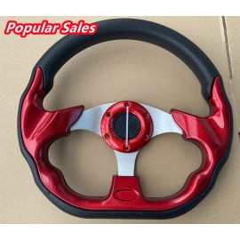 Tzvmny 13" Horn + Steering Wheel for Polaris Slingshot without Quick Release & Adapter
