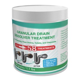 Septifix Granular Drain Dissolver Treatment Especially Created For Septic Tank Owners - 100% Natural Live Bacteria Powder - Drain Hair Clog Remover + Drain Cleaner + Drain Opener