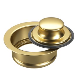 Kitchen Sink Garbage Disposal Flange and Sink Stopper,fit Stainless Steel 3-1/2 inch Standard Sink Drain Opening Kitchen Sink Replacement Accessories (Gold)