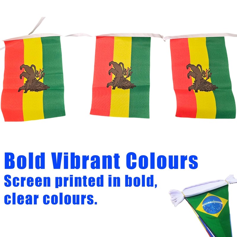 Brazil Flag Bunting Brazilian 5M Triangle Large 12 Flags FlagSuperstore