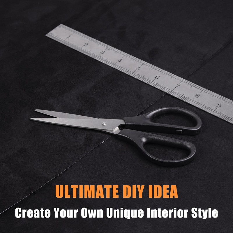 Black Suede Fabric Wrap for Car Interior, 17in x 70in