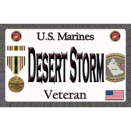 Marine - Desert Storm - Magnetic Car Sign - 6in X 3.75in