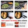 Cbiumpro 2-Pack Cast Iron Handle Cover, Silicone Heat Resistant Hot