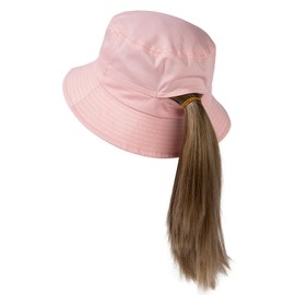 TOP-EX Ponytail S M L XL UPF50+ Sun UV Protection Packable Bucket Hats for Women Hiking Fishing, 96566_pink, Large-X-Large