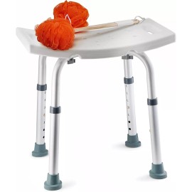 Medical King Portable Anti Slip Shower Bench with Adjustable Height Tool and Lightweight