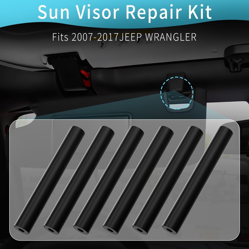 6 Pack Sun Visor Repair Kit for -Jeep Wrangler, JK