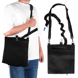 2000ml Catheter Bag Holder, Foley Catheter Bag Covers with Zipper Pipe Sleeve & Adjustable Strap, Waterproof & Discreet for Nephrostomy Bag & Foley Catheter Users, Urine Bag Cover (Black)