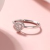 Stering Silver Ring for Women Heart Diamond Ring Dainty Stackable