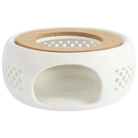 Ceramic Teapot Warmer tealight teapot Warmer Hollow Carved Design Tea Warmer cast Iron teapot Warmer Stainless Steel teapot Warmer White Tea Light Warmer for Heating Tea and Coffee