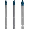 EXPERT HEX-9 Hard Ceramic Drill Bit 3pc set 5/6/8mm
