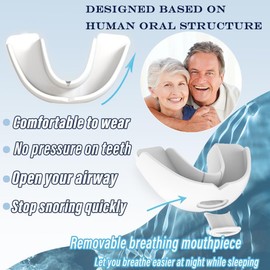 Chlffua Chlffua Anti Snoring Devices Stop Snoring,Magnetic Braces Cleaning Box,Effective Snoring Aids for Men and Women,Double-Layer Retainer Multipurpose Box with Cleaning Kit,Stop Snoring Aids Blue