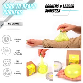 ToysButty Car Cleaning Gel Kit for Car Interior, High End Lemon Scented Cleaning Putty in Classy Jar, Detailing Cleaning Gel Universal Dust Cleaner, for Keyboard Apple Laptop, Car Cleaning Supplies