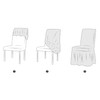 XMNTG Set of 2 Dining Room Chair Slipcovers 1-Piece Stretch