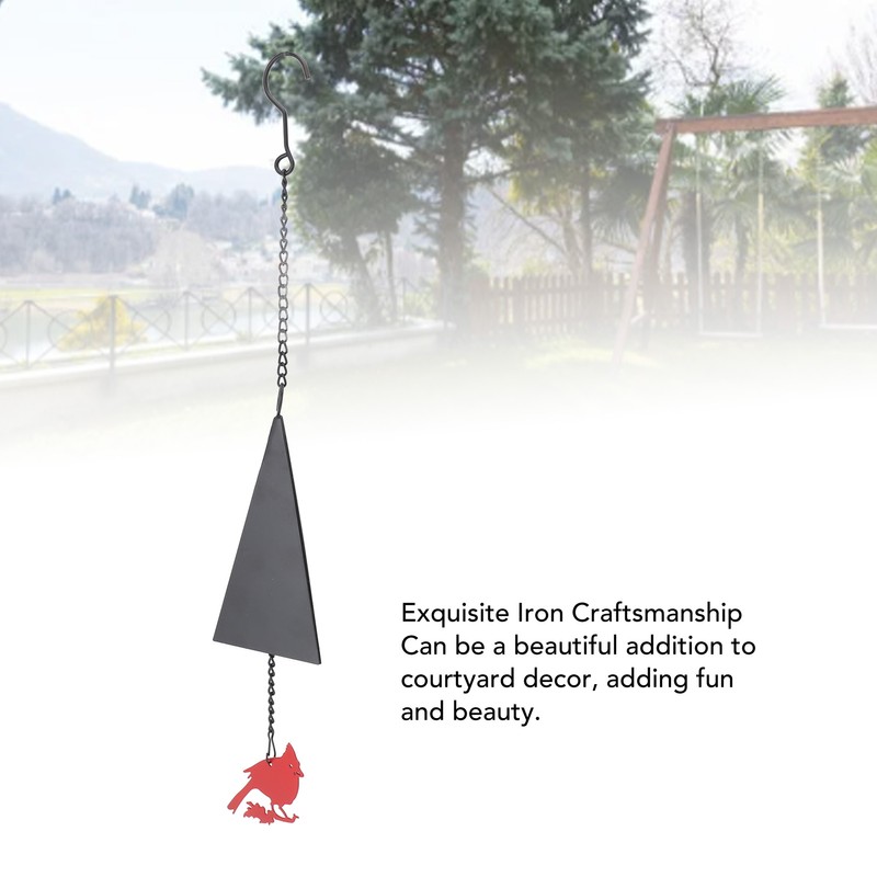 Wind Bell Hanging Decoration Iron Rust Proof Geometric Bird Bell