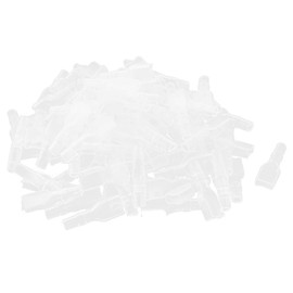 sourcing map 100pcs Female Spade Insulated Terminal Sleeve Cover 6.3mm Clear