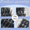 Individual Eyelashes 296 Pcs 10-18 mm, Individual Cluster 80D 100D