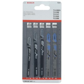 Bosch 2608667857 Jigsaw Blade-Set for Wood/Metal, Silver