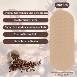 Coffee Filter Paper, 300 Pack Replacement Paper Filter Packs, Round, Unbleached, Disposable Coffee Filters, Compatible with Aerobie Aeropress Coffee and Espresso Machines