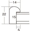 large frame natural 8 cut size