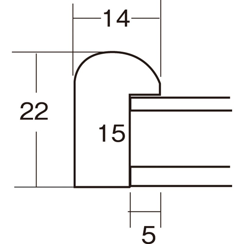 large frame natural 8 cut size