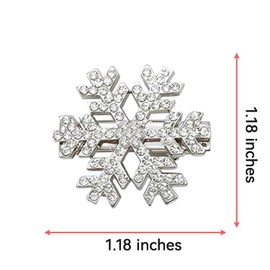 10 Pcs Sparkly Rhinestone Snowflake Hair Clip Hair Barrettes, Christmas Metal Alligator Clips Hair Accessories for Women Princess Long Thick Hair Winter Xmas Hairpins Christmas Party Gifts
