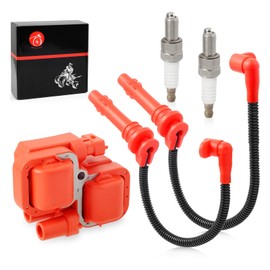 Moto1988 Ignition coil & Spark plug & Wire Cap Compatible with Polaris RZR XP 4 S 900 1000 RS1 Turbo 2014-2023 4014296 4014295 4017695 4017694 4010425