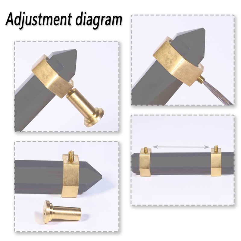 mookaitedecor Pack of 2 Brushed Brass with Blue Melting Quartz