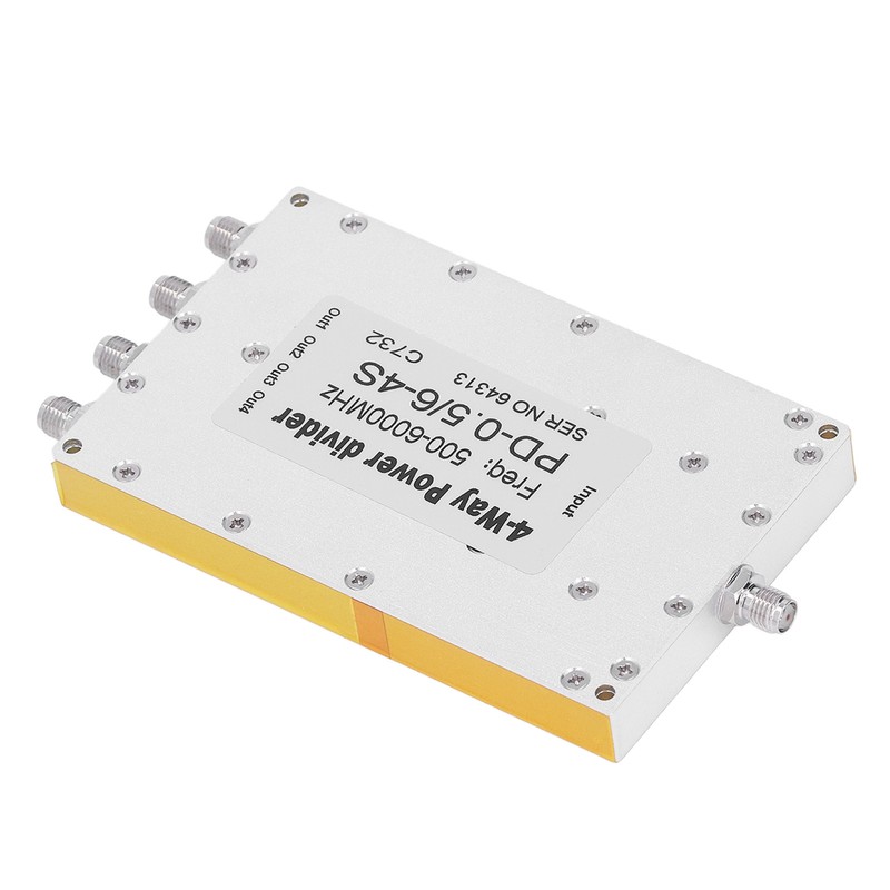 4 Way SMA Power Divider 500 To 6000MHz Small Insertion