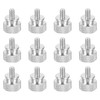 sourcing map 12pcs M4x6mm Knurled Thumb Screw Computer Case Threaded
