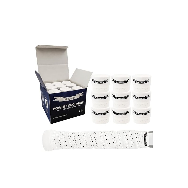 G-Lueck Set of 27 Tennis Premium Overgrip Power Touch with