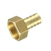 sourcing map Brass Nozzle Connection Adaptor 16 mm with Barb