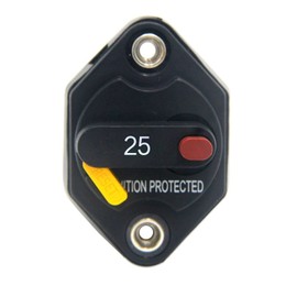 ZOOKOTO 25A Circuit Breaker Fuse Inverter with Manual Reset Button for Auto Truck RV Marine Trailer Waterproof 12V-32V DC 25 Amps