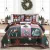 Mocaletto Cabin Quilt Set Twin Size,Christmas Bedding Set with Pillow