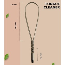 Nature's Own Tongue Scraper for Adults & Kids, Stainless Steel Tongue Cleaner/Scrubber to Improve Fresh Breath Remove Tongue Buildup, Easy to Use Portable Tongue Scrappers for Oral Care & Hygiene