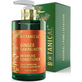Botanical Hair Growth Conditioner “Scalp Energizing” Intensive Anti-Hair Loss for Thinning Hair Ginger Saw Palmetto Conditioner for Hair Loss Thickening Products For Women & Men 10.2 Fl Oz