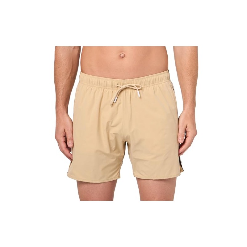 BOSS, Iconic Stripe Swim Trunks, Dessert Beige, M