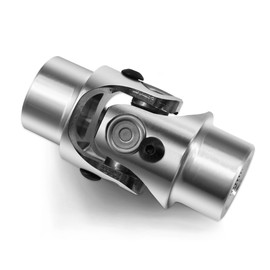 RABROPAR 3/4" 36 Spline X 3/4" Round Single Steering Shaft Universal U Joint Coupling Chrome