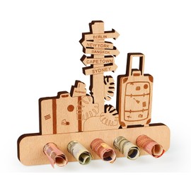 Giftota Wooden Travel Gift Voucher Gift Box Creative Birthday Gift Christmas Money Gift